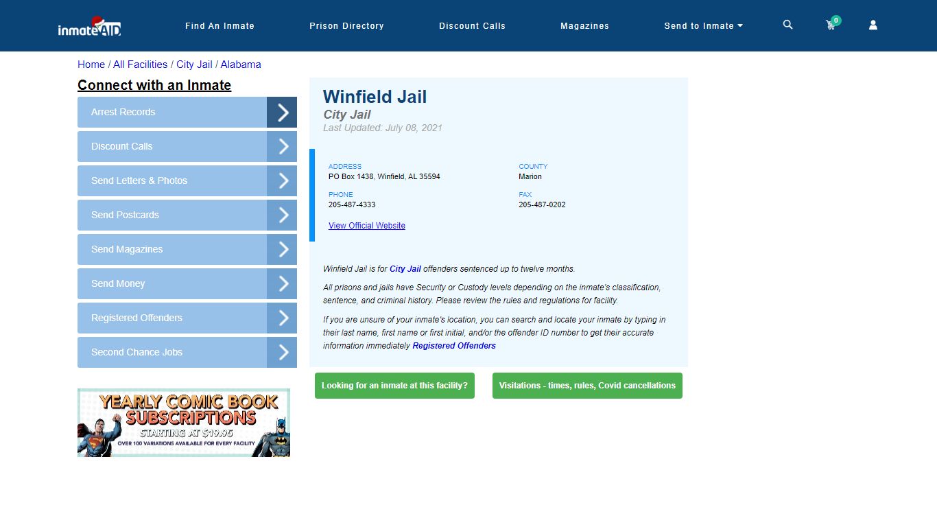 Winfield Jail | Inmate Locator